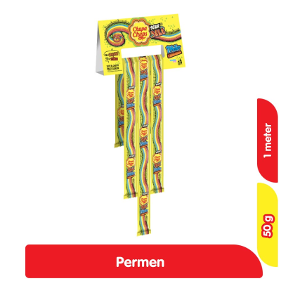 Chupa Chups Permen Sour Belt 1 Meter 50 g