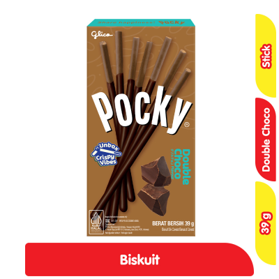 Pocky Biskuit Stik Double Cokelat 39 g