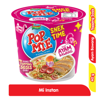 Pop Mie Snek Time Mi Instan Cup Ayam Bawang 40 g