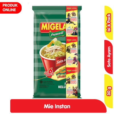 Migelas Protevit Mi Instan Soto Ayam 6 x 30 g