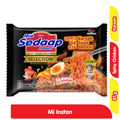 Sedaap Mi Instan Goreng Selection Korean Ayam Pedas 87 g