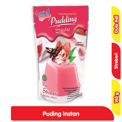 Nutrijell Puding Instan Instan Susu Stroberi 145 g