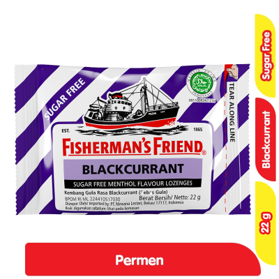 Fisherman's Friend Permen Bebas Gula Blackcurrant 22 g