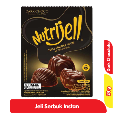 Nutrijell Jeli Serbuk Instan Rasa Dark Cokelat 24 g