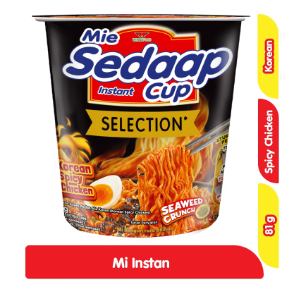 Sedaap Mi Instan Goreng Selection Cup Korean Ayam Pedas 81 g