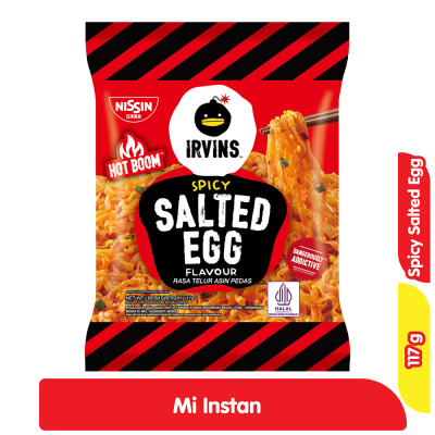 Nissin Irvins Mi Instan Rasa Telur Asin Pedas 117 g