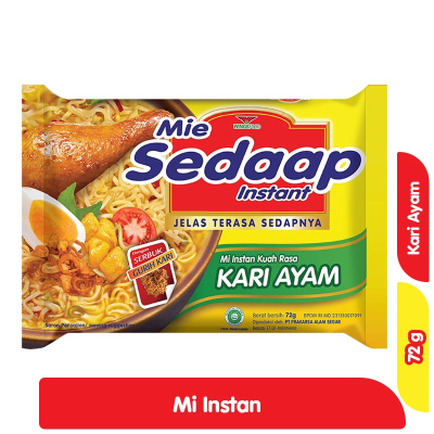 Sedaap Mi Kuah Kari Ayam 72 g