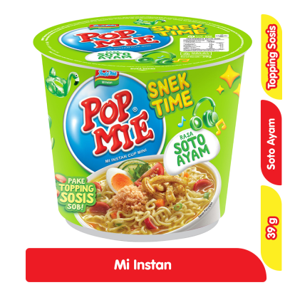 Pop Mie Snek Time Mi Instan Cup Soto Ayam 39 g