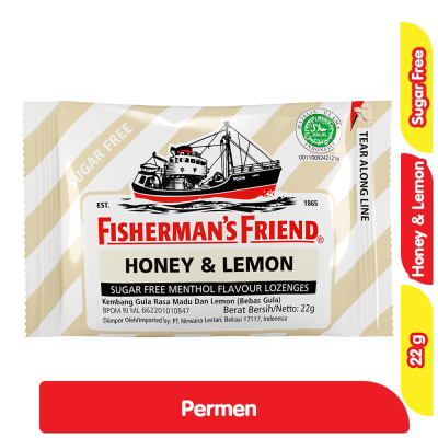 Fisherman's Friend Permen Bebas Gula Honey & Lemon 22 g