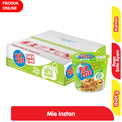 Pop Mie Mi Instan Cup Soto Ayam 12 x 39 g - Karton